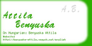 attila benyuska business card